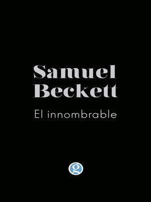 cover image of El innombrable